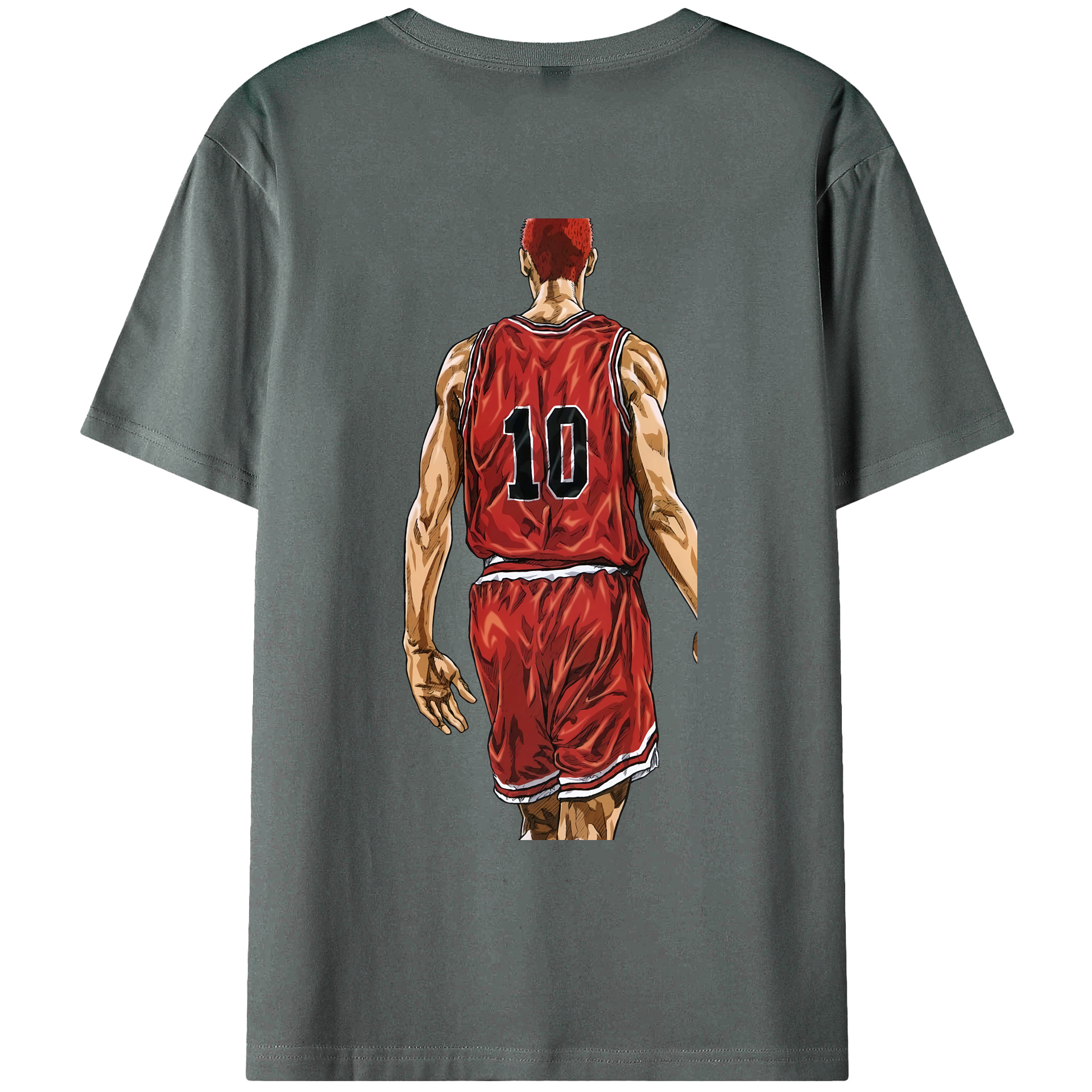 （画像用） SLAM DUNK／スラムダンク 綿100％ メンズ半袖Tシャツ（バックプリント） 通気性